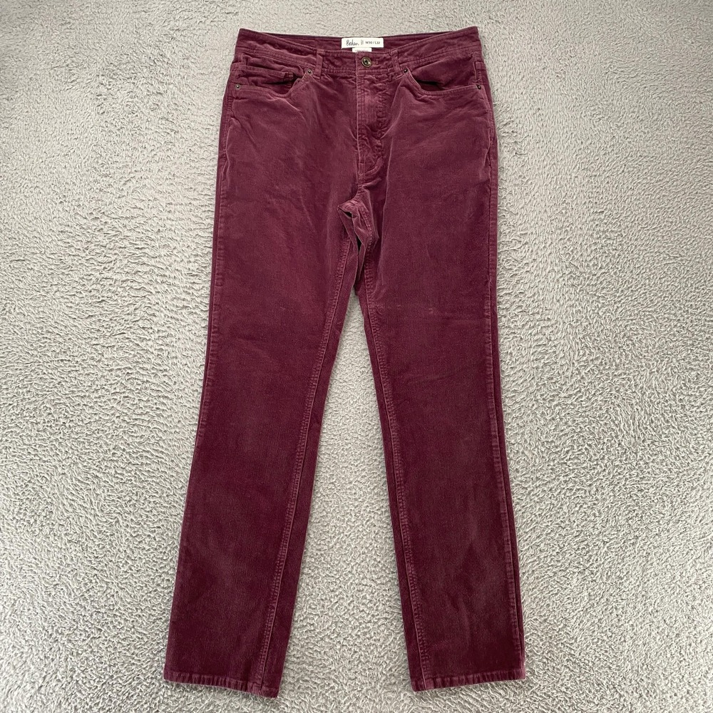 Boden Pants Mens 30x32 Corduroy Straight Fit Stretch 5 Pocket Maroon